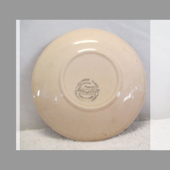 Vintage Barkwood Vernonware Saucer 1950’s 6" California USA Pottery - Picture 2 of 4